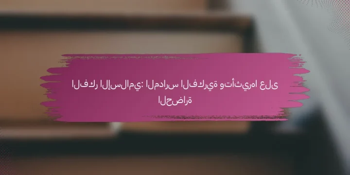 الفكر الإسلامي: المدارس الفكرية وتأثيرها على الحضارة